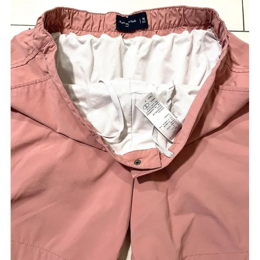Abercrombie & Fitch Shorts Mens XL Pink Bermuda Pocket Lightweight Inside Lining